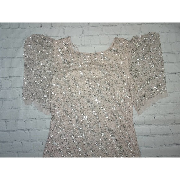 Adrianna Papell Women's Short-Sleeve All Over Sequin Gown, Size 6 - Picture 3 of 7